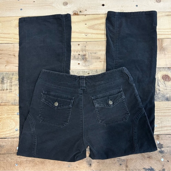 LONDON JEAN The Christie Fit Chino Stretch Women Black Corduroy Pant Sz 6 Short - Picture 4 of 7